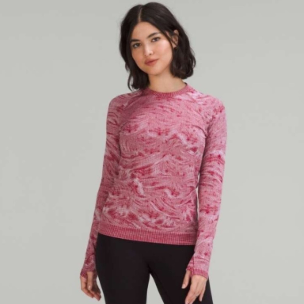 lululemon athletica Rest Less pullover pomegranate long sleeve top size 4 - Picture 1 of 6